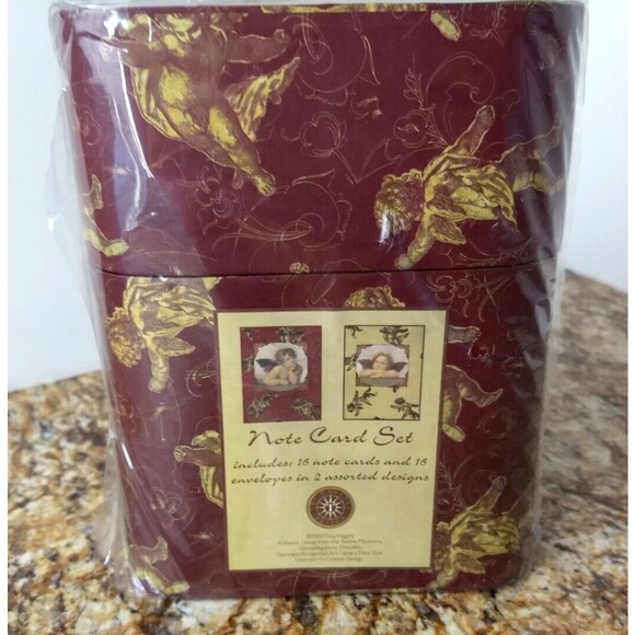 Vintage 2003 Cherubs Note Card Set in Display Case w/ Tassel Cards & Envelopes - Picture 12 of 12